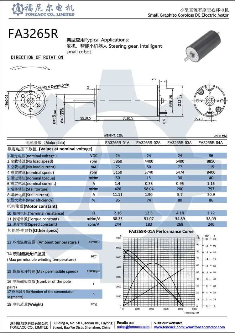 3265r 32 mm kernloser Mikrobürsten-DC-Elektromotor.webp